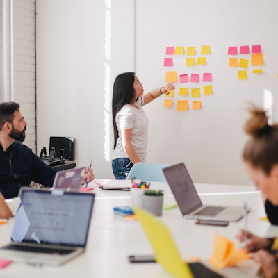 Team planning a content calendar