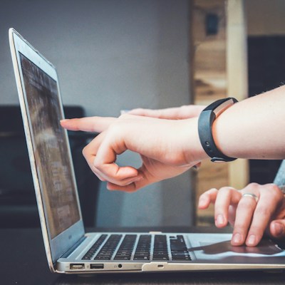 Learning resources on laptop